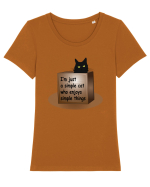 Box Cat Tricou mânecă scurtă guler larg fitted Damă Expresser