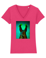 Shooting Time  Tricou mânecă scurtă guler V Damă Evoker