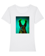 Shooting Time  Tricou mânecă scurtă guler larg fitted Damă Expresser