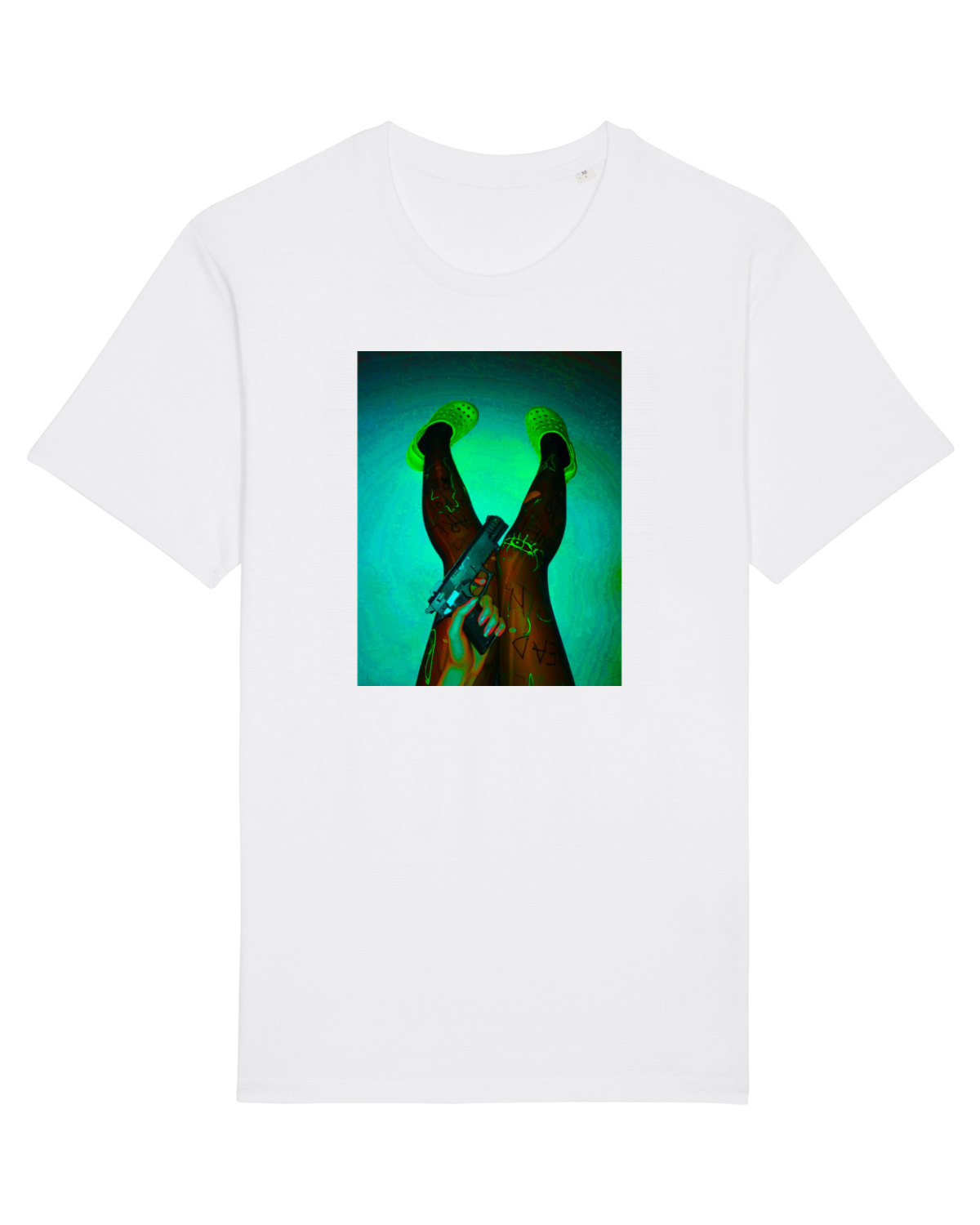 Tricou mânecă scurtă Unisex Rocker White