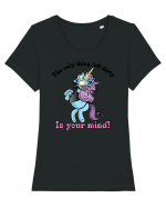 Unicorn  Tricou mânecă scurtă guler larg fitted Damă Expresser