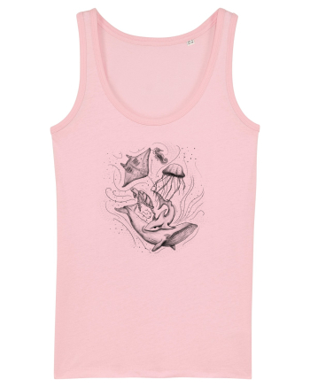 Marine Animals Cotton Pink