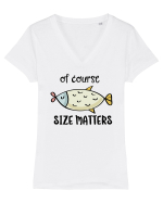 Mărimea contează Tricou mânecă scurtă guler V Damă Evoker