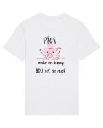 Iubesc porcușorii Tricou mânecă scurtă Unisex Rocker