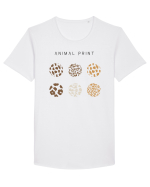 Animal print Tricou mânecă scurtă guler larg Bărbat Skater
