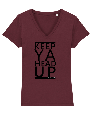 KEEP YA HEAD UP Burgundy