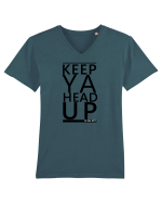 KEEP YA HEAD UP Tricou mânecă scurtă guler V Bărbat Presenter