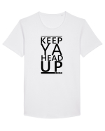 KEEP YA HEAD UP Tricou mânecă scurtă guler larg Bărbat Skater