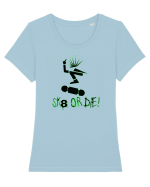 Skate Or Die  Tricou mânecă scurtă guler larg fitted Damă Expresser