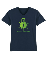 STAY SAFE! Tricou mânecă scurtă guler V Bărbat Presenter