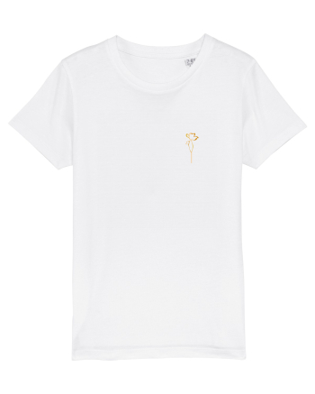Gold Poppy Flower  White