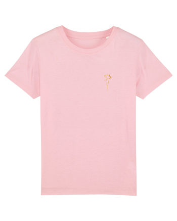 Gold Poppy Flower  Cotton Pink