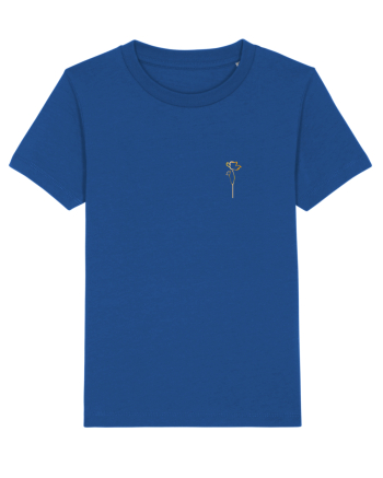 Gold Poppy Flower  Majorelle Blue