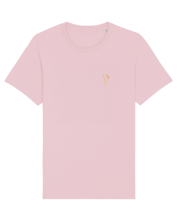 Gold Poppy Flower  Cotton Pink