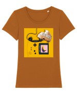 Retro Kit Tricou mânecă scurtă guler larg fitted Damă Expresser