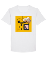 Retro Kit Tricou mânecă scurtă guler larg Bărbat Skater