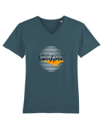 Buna Soare! Tricou mânecă scurtă guler V Bărbat Presenter