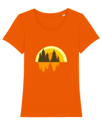 Chemarea naturii Tricou mânecă scurtă guler larg fitted Damă Expresser