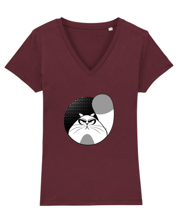 Fluffy CAT Burgundy