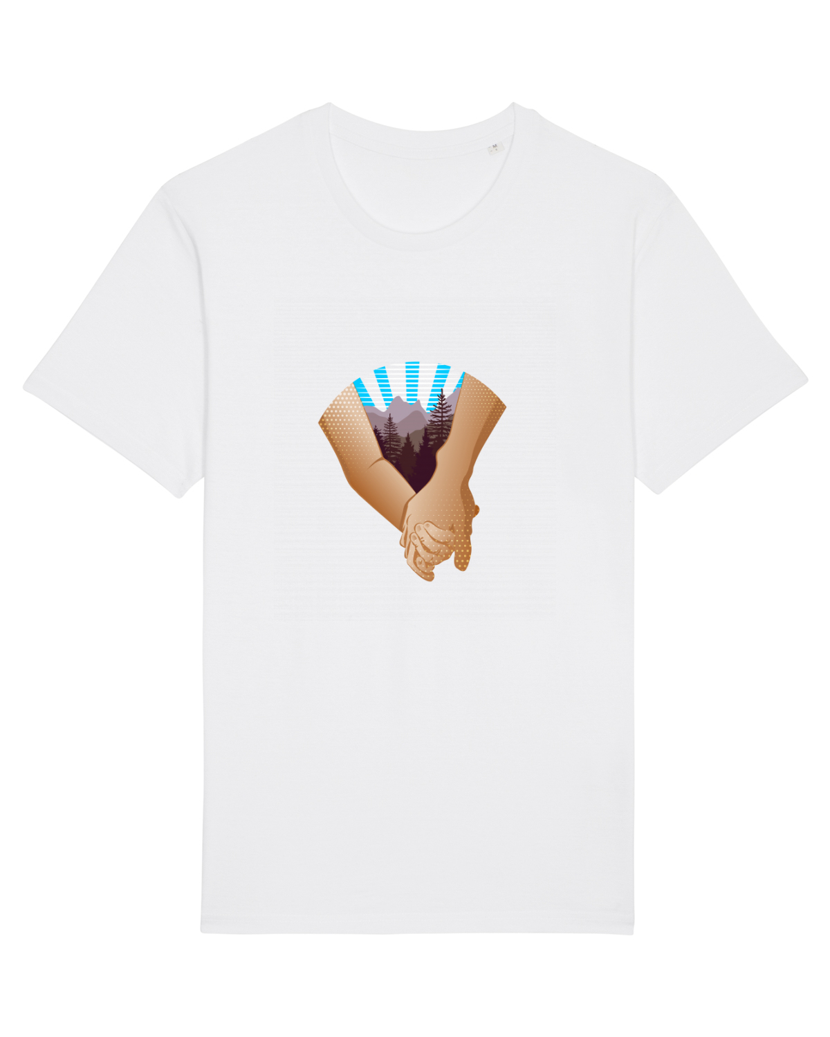 Tricou mânecă scurtă Unisex Rocker White