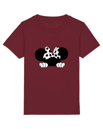 Minnie cu buline Burgundy