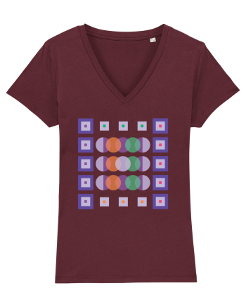 Figuri Geometrice Burgundy