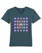 Figuri Geometrice Tricou mânecă scurtă guler V Bărbat Presenter