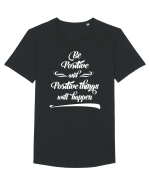 Pozitiv Tricou mânecă scurtă guler larg Bărbat Skater