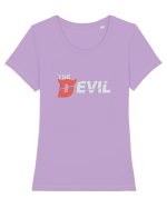 The Devil ! Tricou mânecă scurtă guler larg fitted Damă Expresser