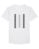 Traditional Tricou mânecă scurtă guler larg Bărbat Skater