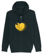 Yellow Heart Hanorac cu fermoar Unisex Connector