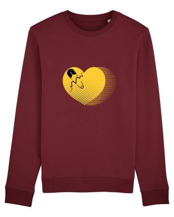 Yellow Heart Burgundy