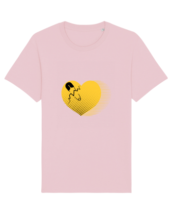 Yellow Heart Cotton Pink