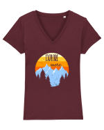Drumetie in natura Tricou mânecă scurtă guler V Damă Evoker