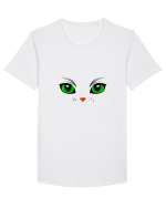 Ochi de pisica Tricou mânecă scurtă guler larg Bărbat Skater