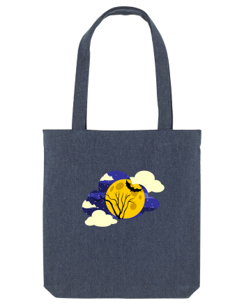 Cloudy Moon Midnight Blue