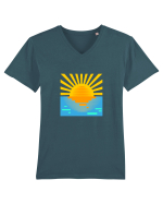 Apus de soare Tricou mânecă scurtă guler V Bărbat Presenter
