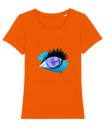 Ochiul mistic Tricou mânecă scurtă guler larg fitted Damă Expresser
