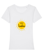 'Neata Soare Tricou mânecă scurtă guler larg fitted Damă Expresser