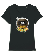 Cafea Tricou mânecă scurtă guler larg fitted Damă Expresser