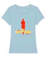 Every Sunrise It's a Gift Tricou mânecă scurtă guler larg fitted Damă Expresser