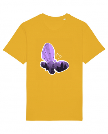 Fluture mov Tricou mânecă scurtă Unisex Rocker