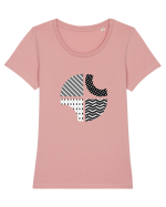 Motive geometrice Tricou mânecă scurtă guler larg fitted Damă Expresser