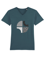 Motive geometrice Tricou mânecă scurtă guler V Bărbat Presenter