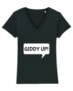 Kramer clasic Tricou mânecă scurtă guler V Damă Evoker
