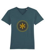 Motive traditionale  Tricou mânecă scurtă guler V Bărbat Presenter