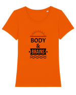 Trup si minte! Tricou mânecă scurtă guler larg fitted Damă Expresser