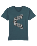 Petale abstracte Tricou mânecă scurtă guler V Bărbat Presenter