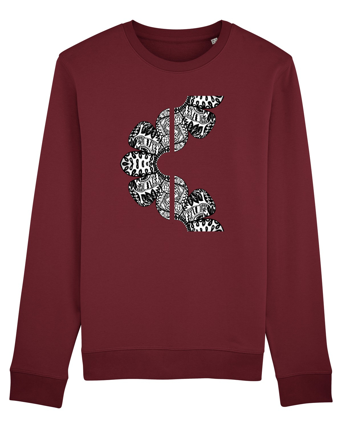 Bluză mânecă lungă Unisex Rise Burgundy