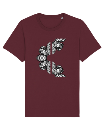 Petale abstracte Burgundy